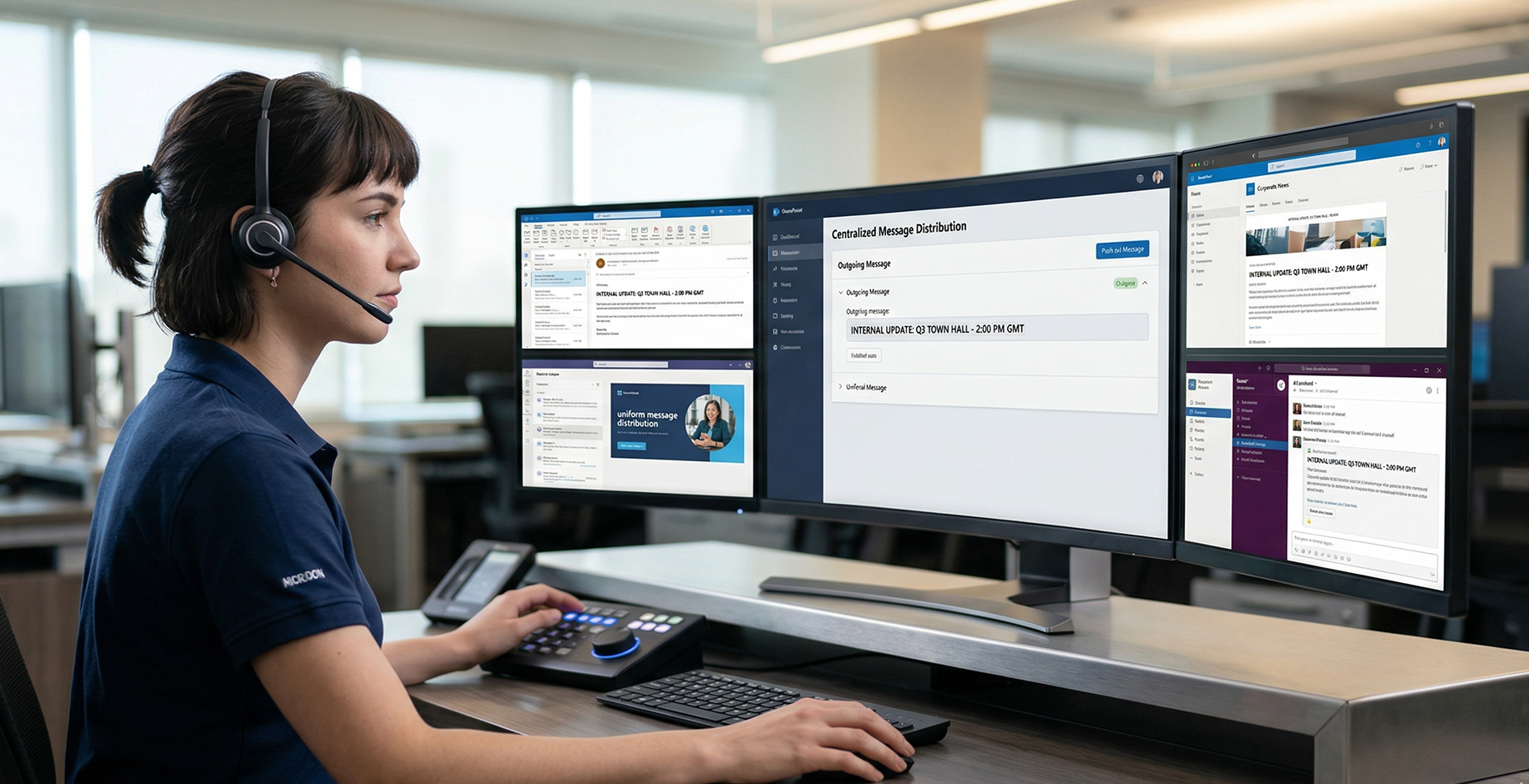 Centralized sender control
